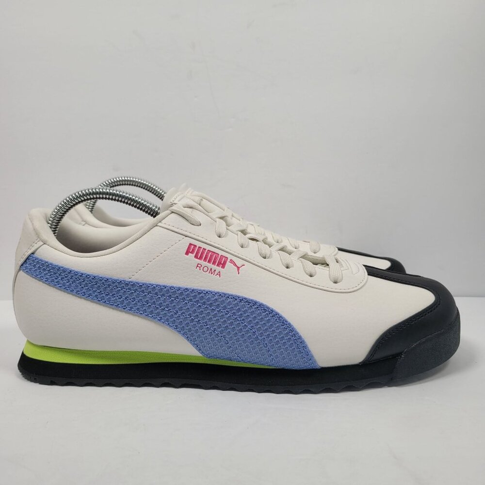 Puma Roma Men's White Blue Sneakers 393461-01 US Size 11.5 NWOT